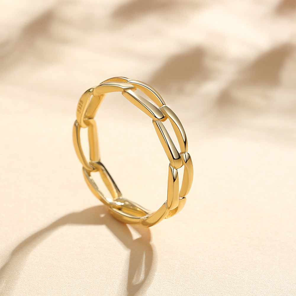 Chain Ring in Gold
