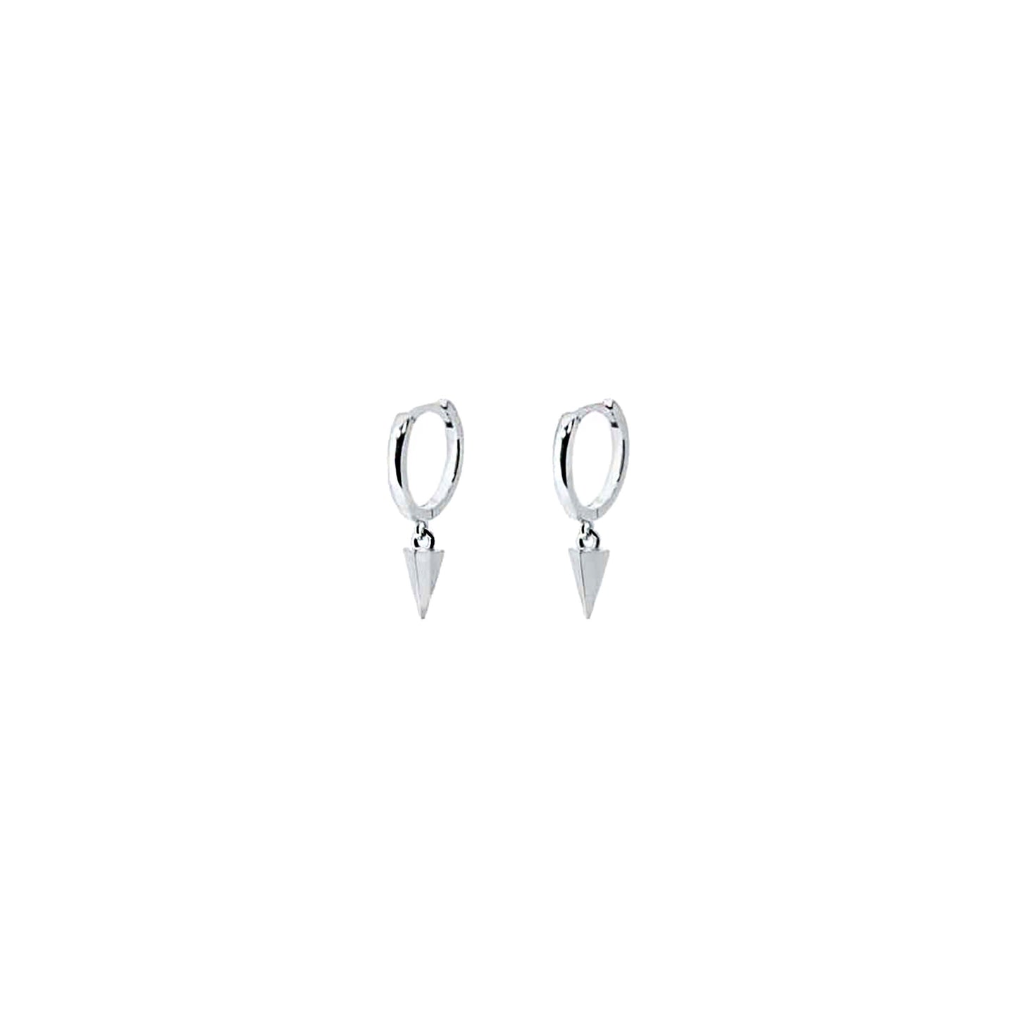 Spike Dangle Earrings in Silver