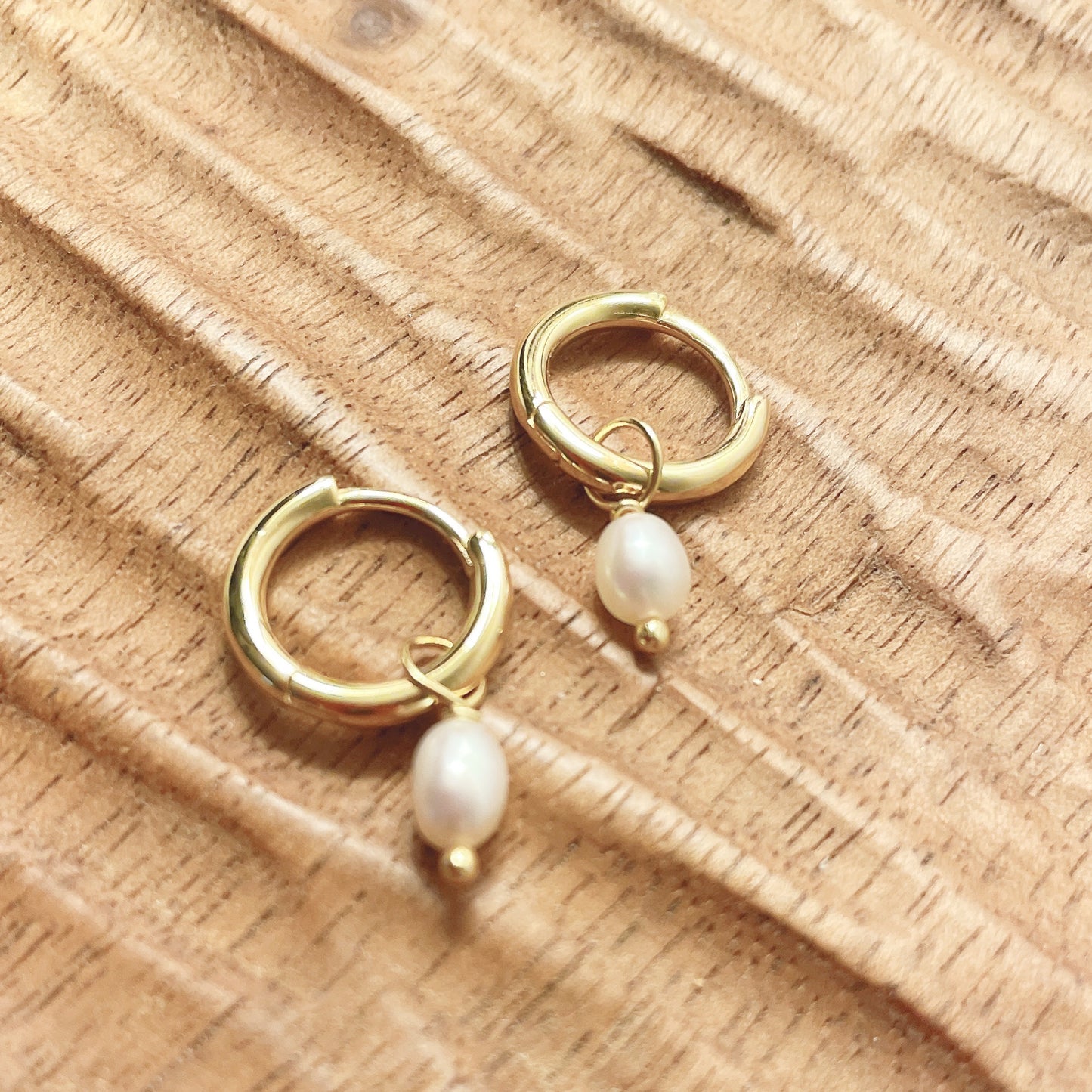 Pearl Drop Earrings in Gold