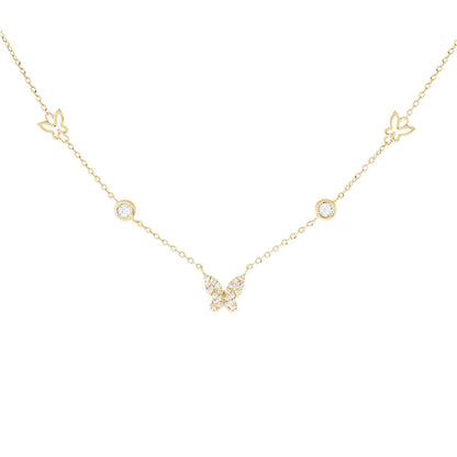 Aponi Butterfly Necklace in Gold