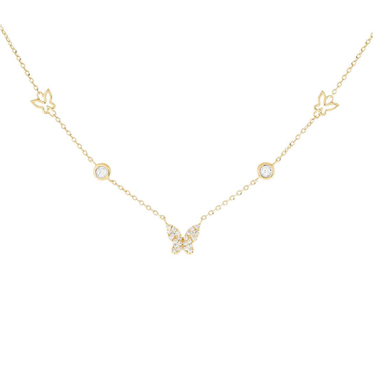 Aponi Butterfly Necklace in Gold
