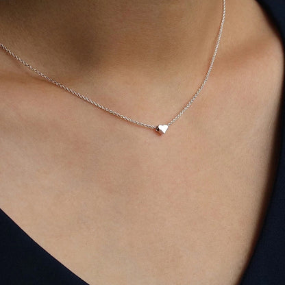 Heart Pendant Necklace in Silver