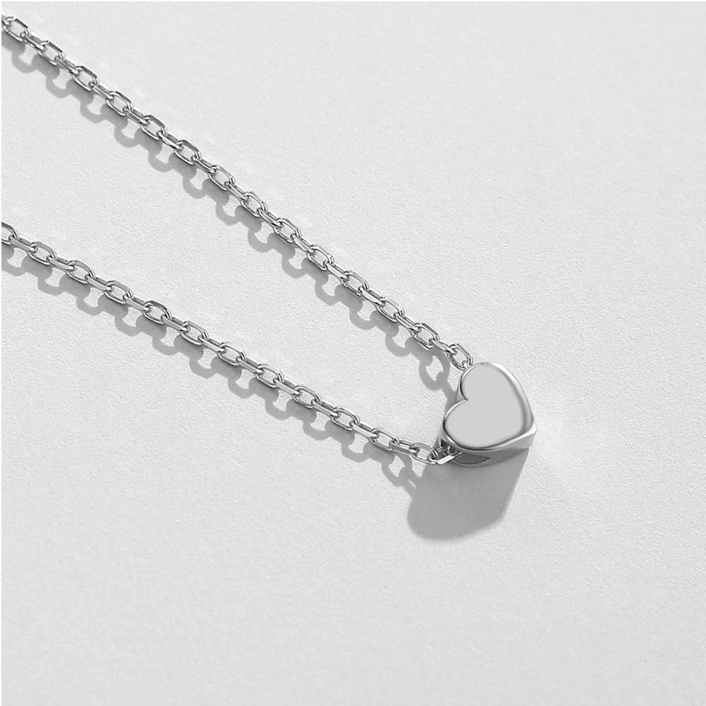 Heart Pendant Necklace in Silver