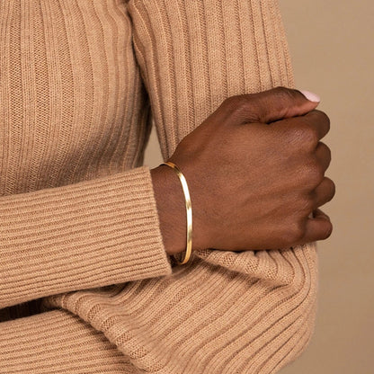 Herringbone Chain Bracelet in Silver