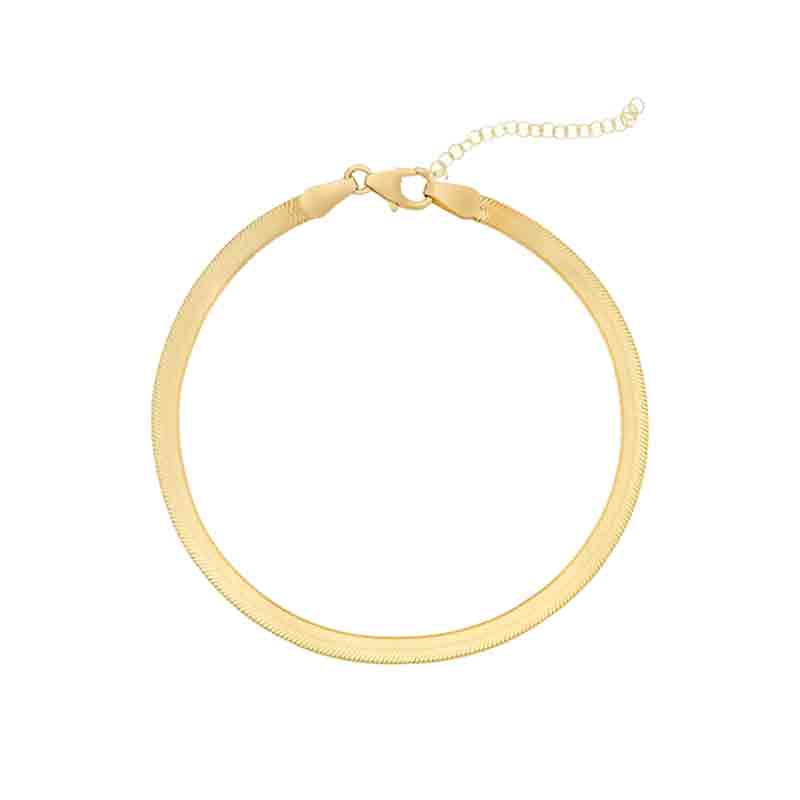Herringbone Chain Bracelet in Gold