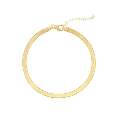 Herringbone Chain Bracelet in Gold