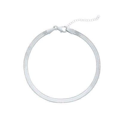 Herringbone Chain Bracelet in Silver