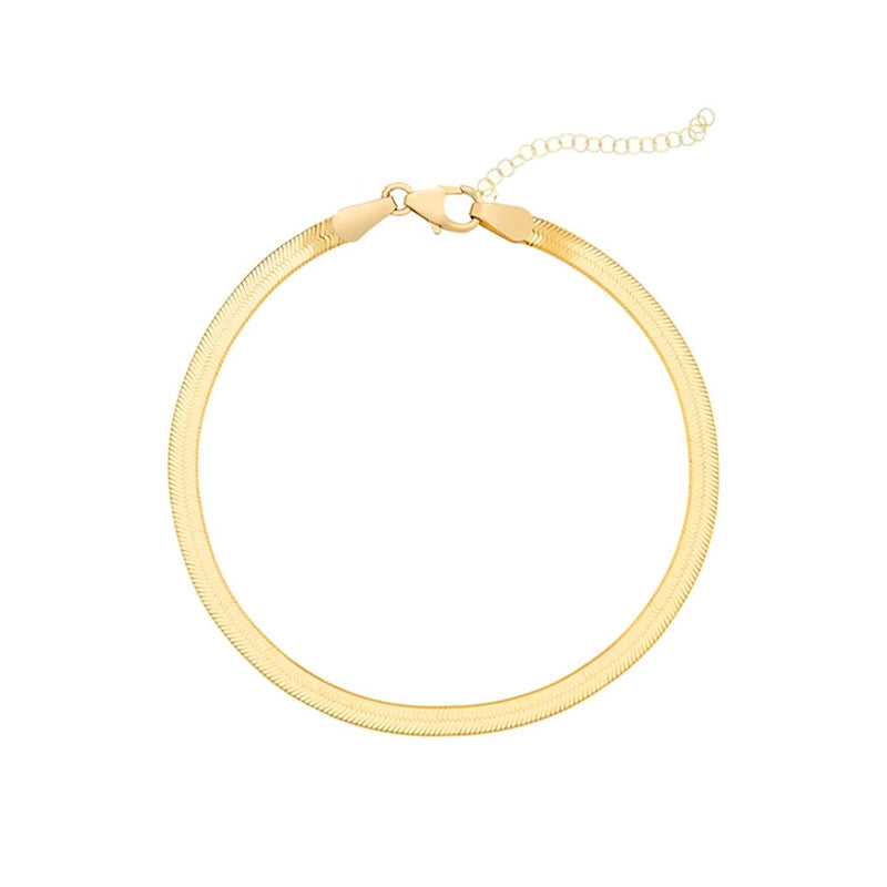 Herringbone Chain Bracelet in Gold