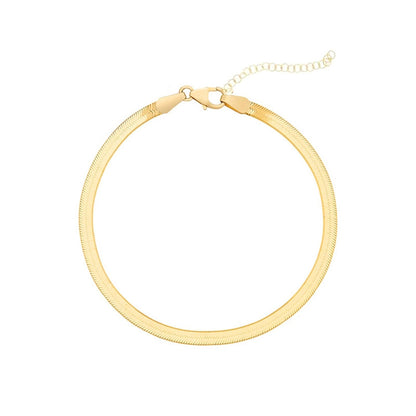 Herringbone Chain Bracelet in Gold
