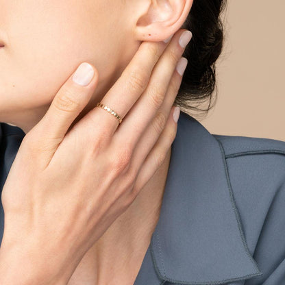 Dotted Stacker Ring in Silver