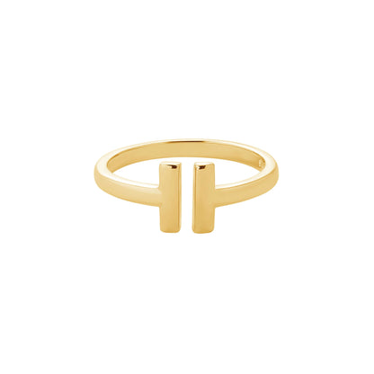 T-Bar Open Ring in Gold