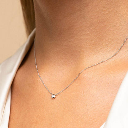 Solitaire Gemstone Necklace in Gold