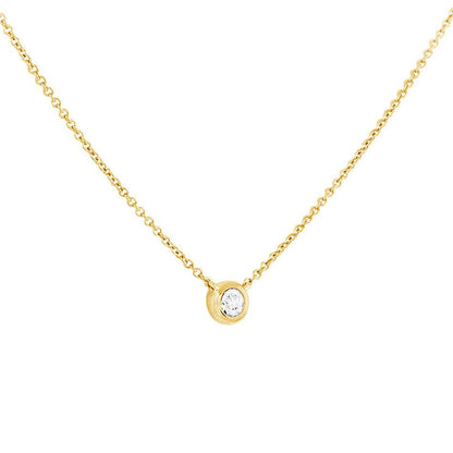 Solitaire Gemstone Necklace in Gold