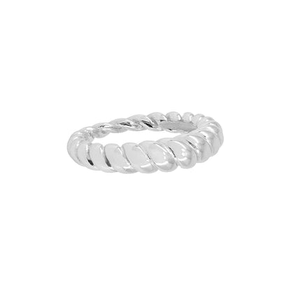 Croissant Ring in Silver