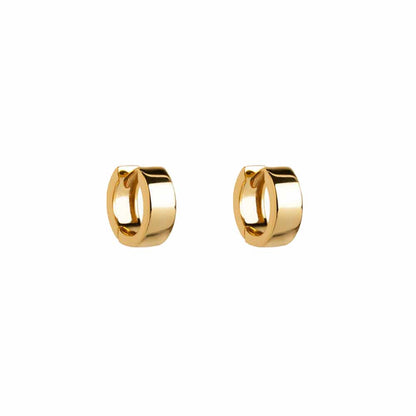 Bold Huggie Hoop Earrings in Gold