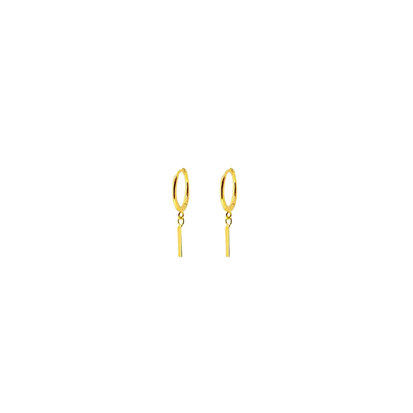 Dangling Bar Earrings in Gold