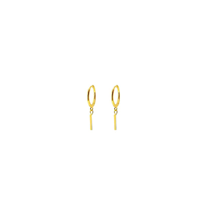 Dangling Bar Earrings in Gold
