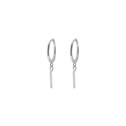 Dangling Bar Earrings in Silver