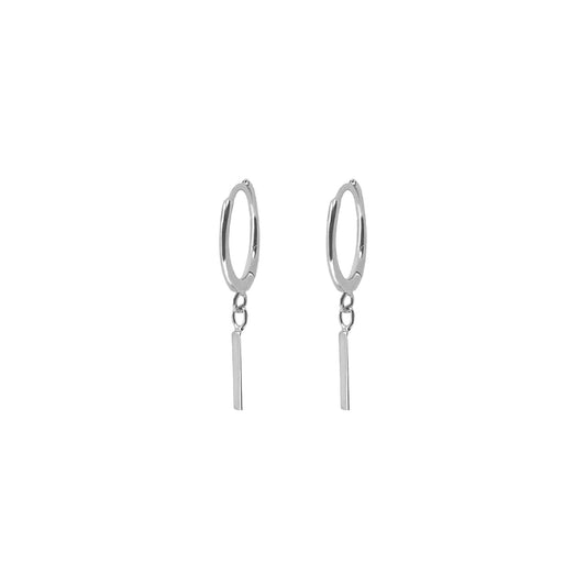 Dangling Bar Earrings in Silver