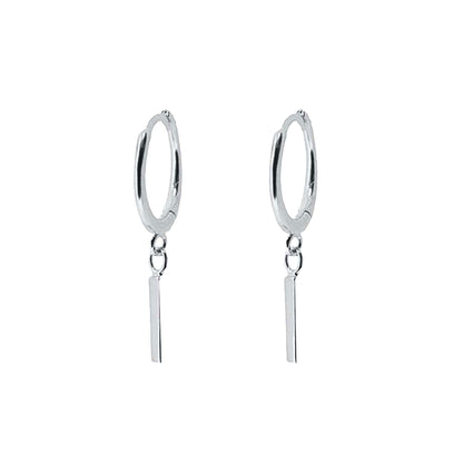 Dangling Bar Earrings in Silver