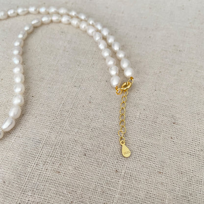 Pearl Necklace in Gold