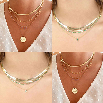 Herringbone Chain Necklace in Silver