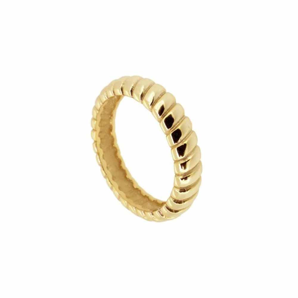 Croissant Band Ring in Gold