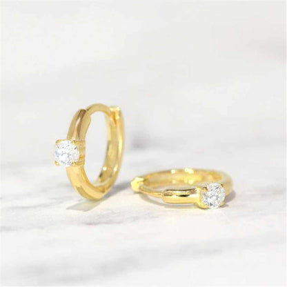 Solitaire Gemstone Earrings in Gold