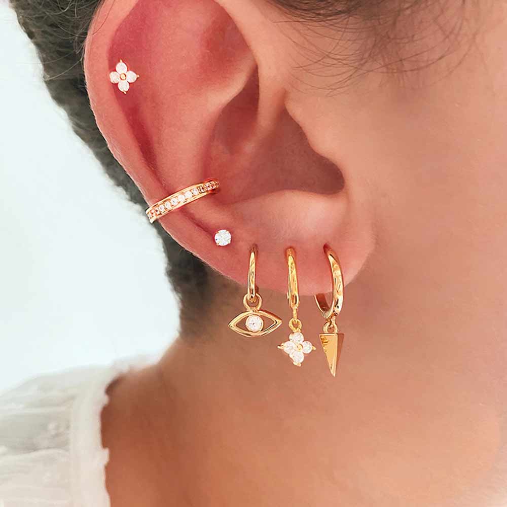 Spike Dangle Earrings in Gold