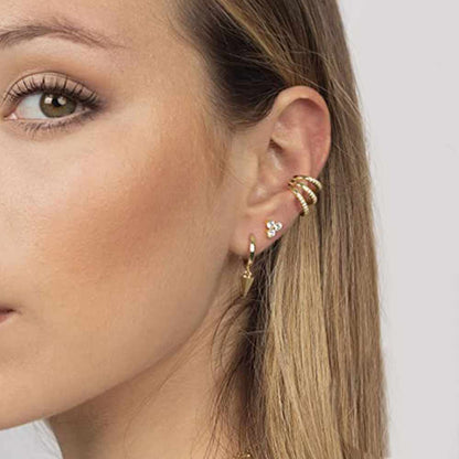 Spike Dangle Earrings in Silver