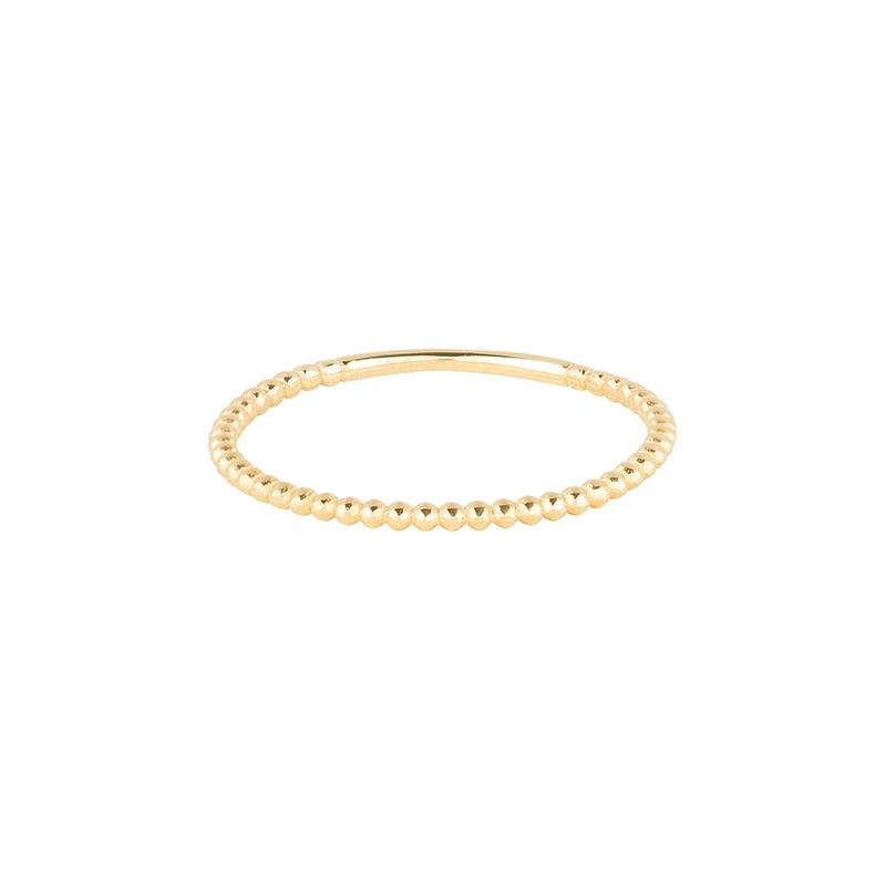 Beaded Stacker Ring in Gold