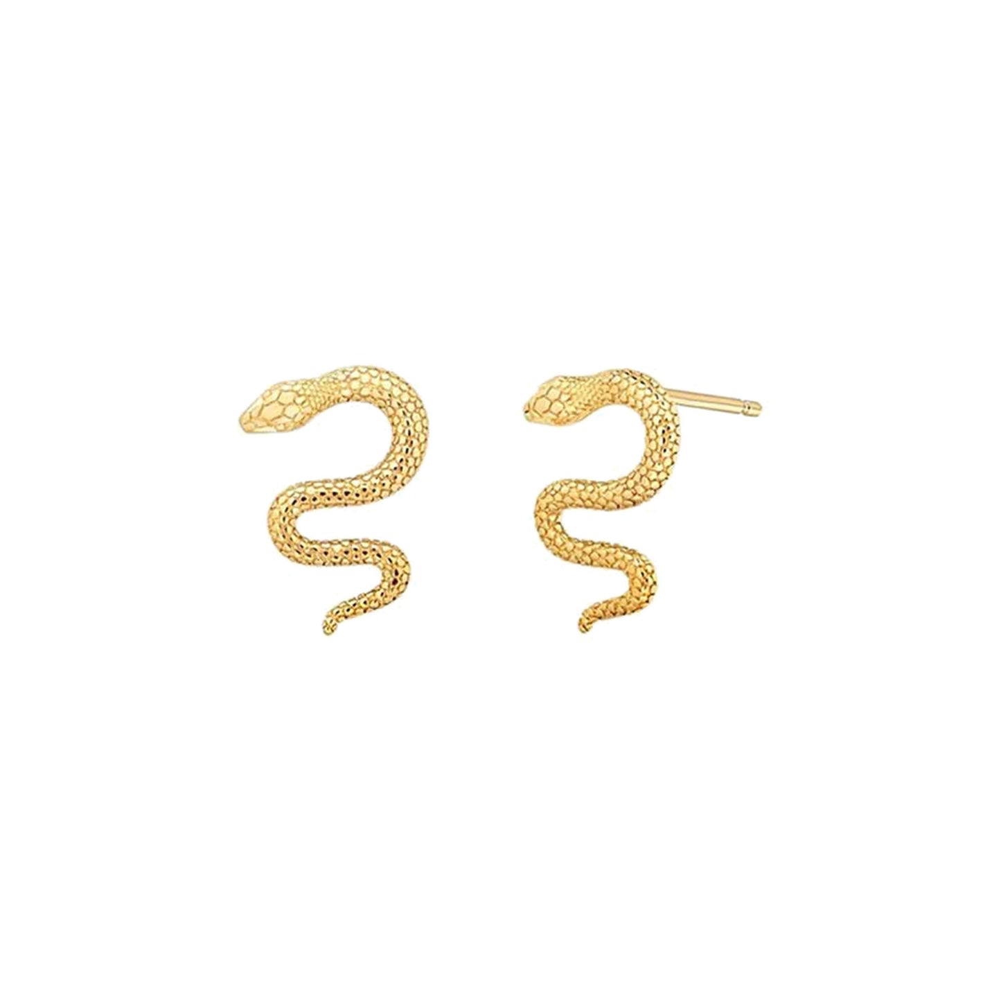 Snake Stud Earrings in Gold