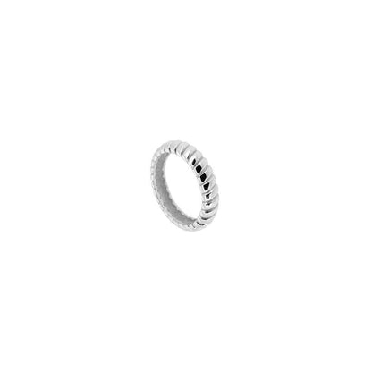Croissant Band Ring in Silver