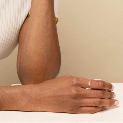 Beaded Stacker Ring in Gold