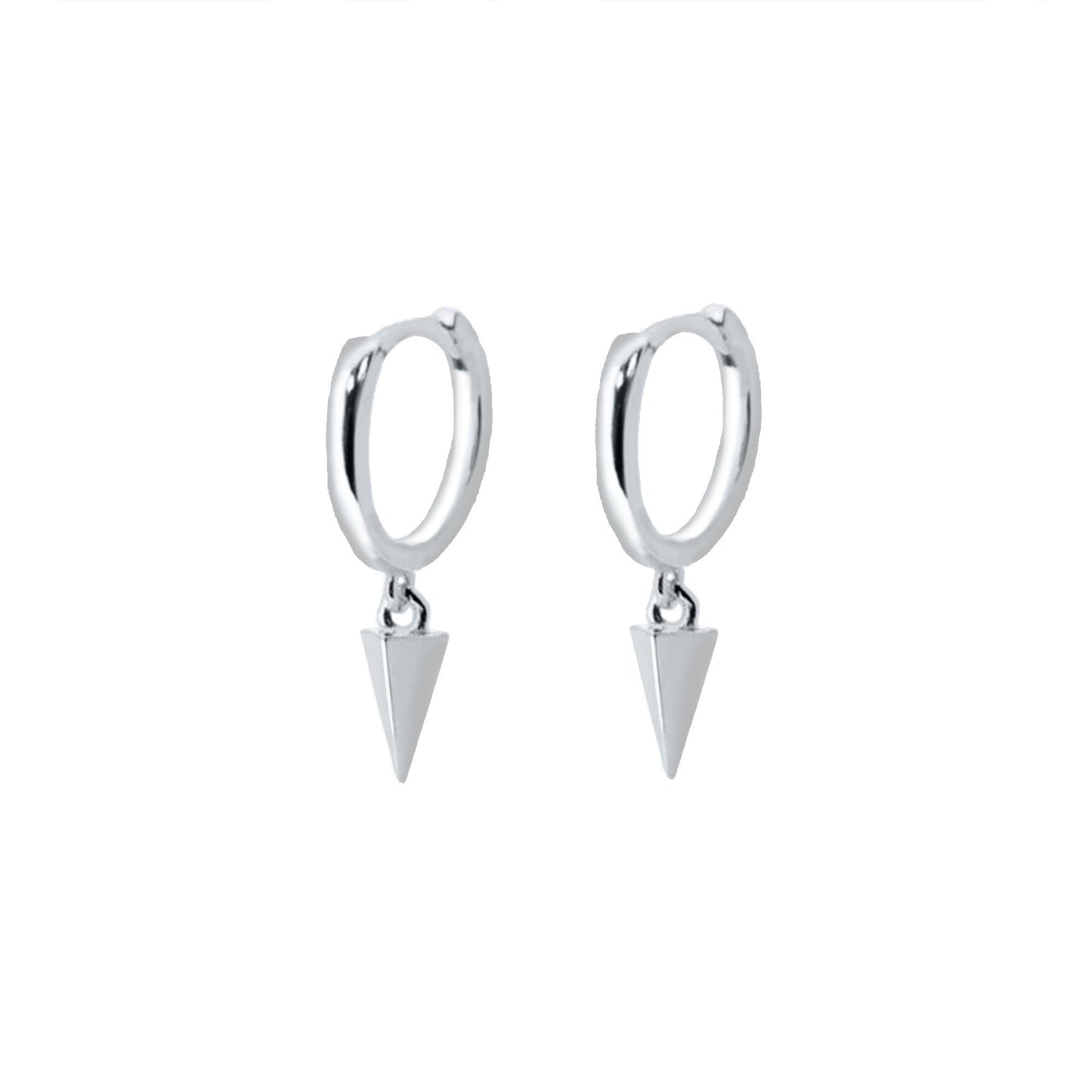 Spike Dangle Earrings in Silver