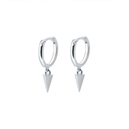 Spike Dangle Earrings in Silver