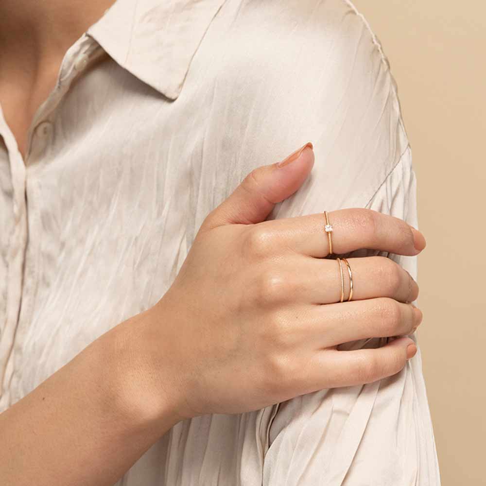 Twisted Stacker Ring in Gold