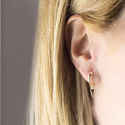 Spike Dangle Earrings in Silver