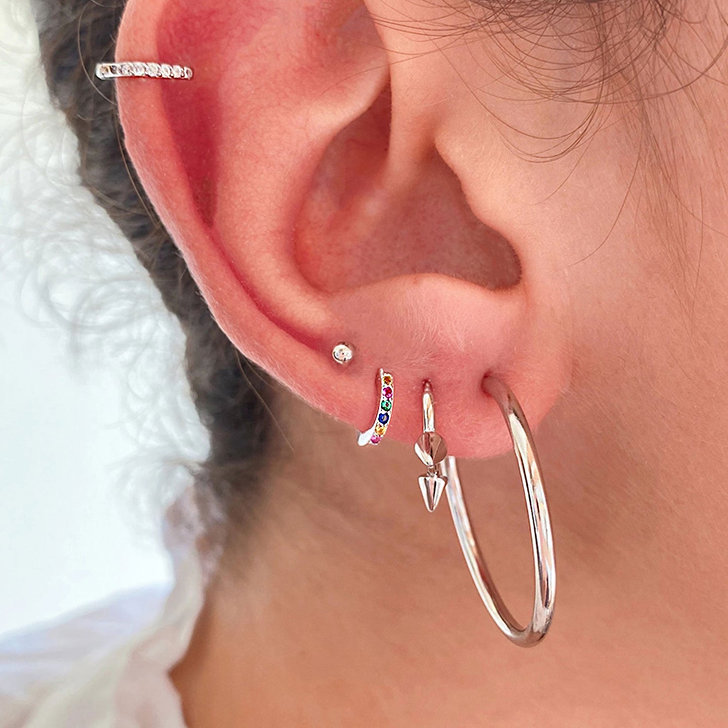 Hoop Earrings in Silver