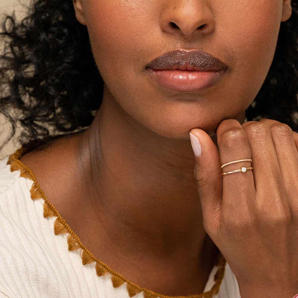 Twisted Stacker Ring in Gold