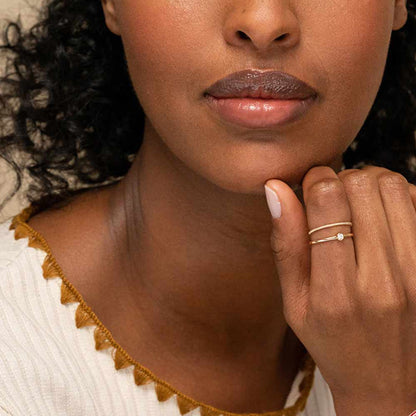 Twisted Stacker Ring in Gold