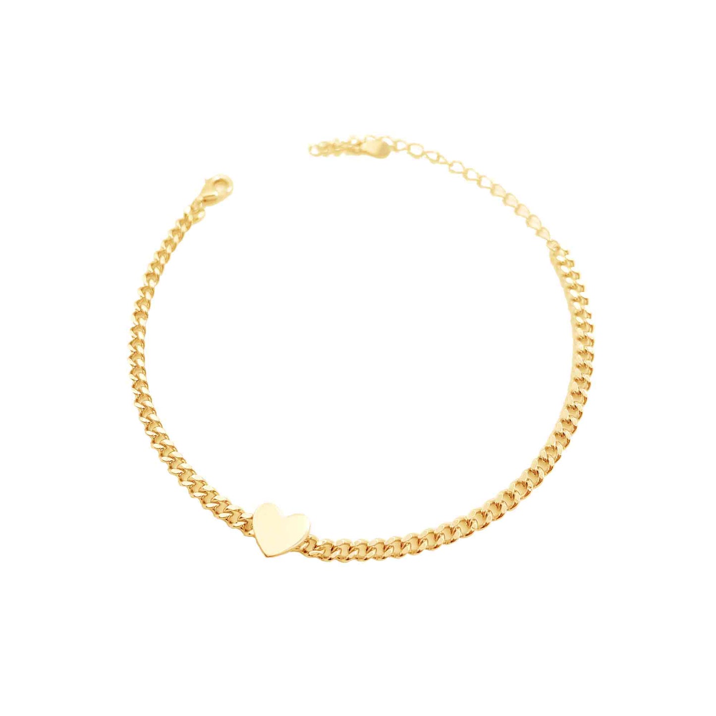 Heart Chain Bracelet in Gold