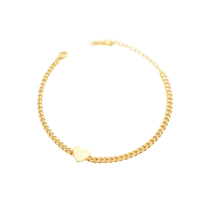 Heart Chain Bracelet in Gold