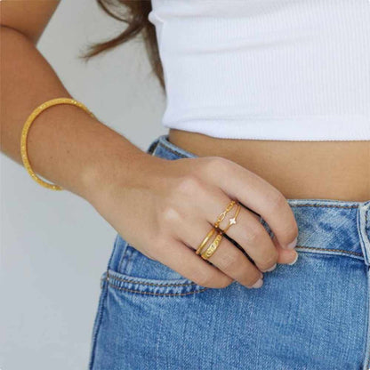 Chain Link Ring in Gold