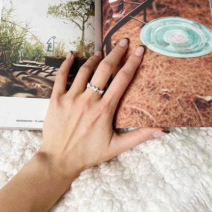 Butterfly Pave Ring in Silver