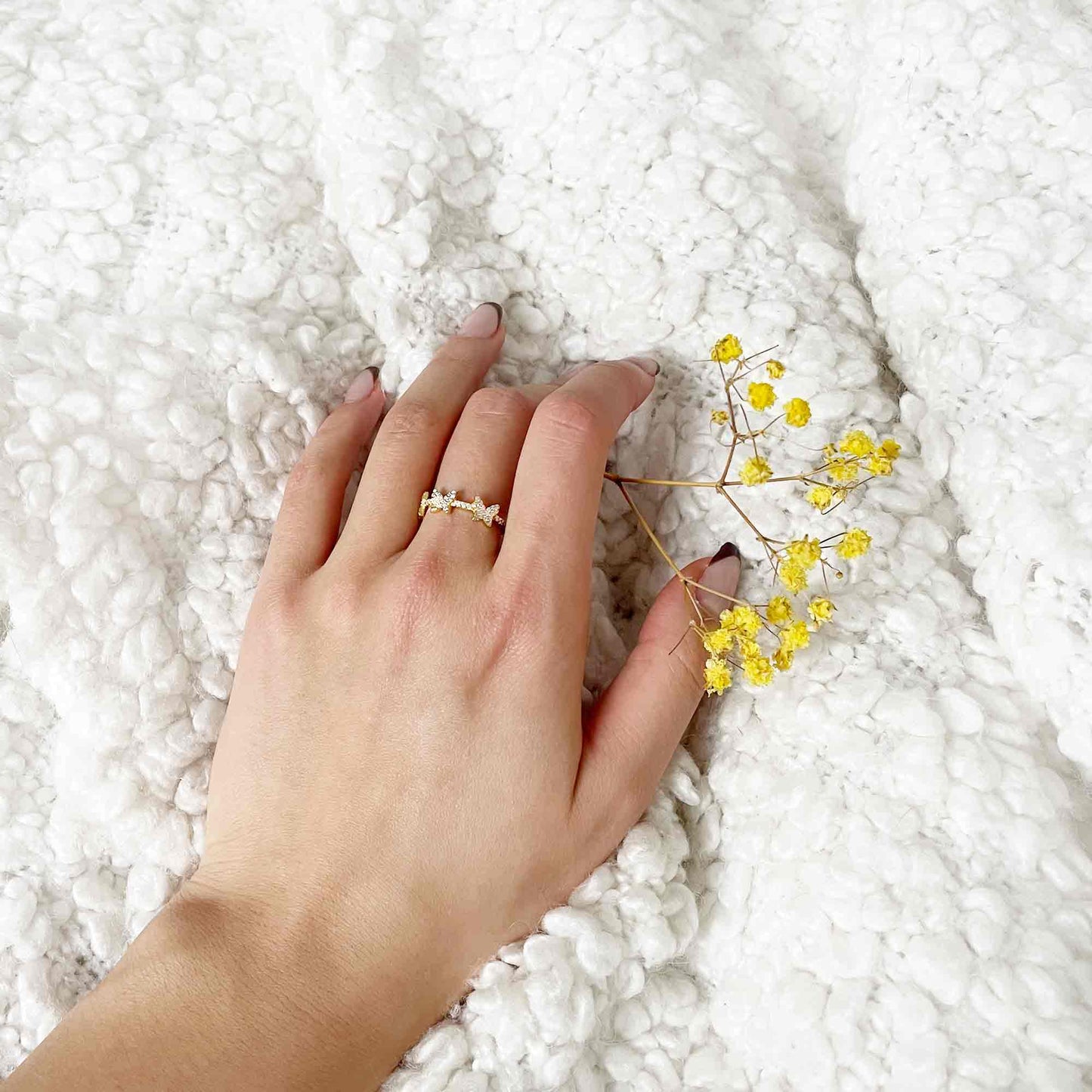 Butterfly Pave Ring in Gold