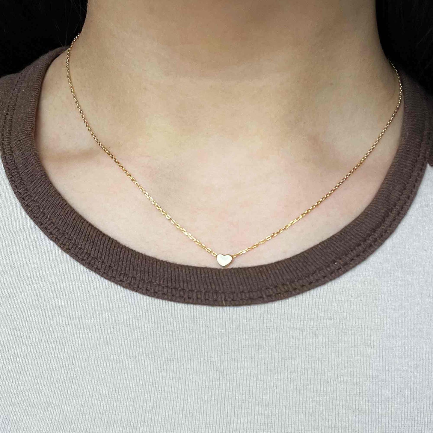 Heart Pendant Necklace in Gold