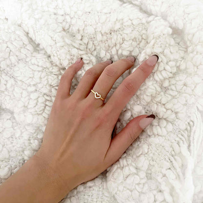 Heart Pave Ring in Gold
