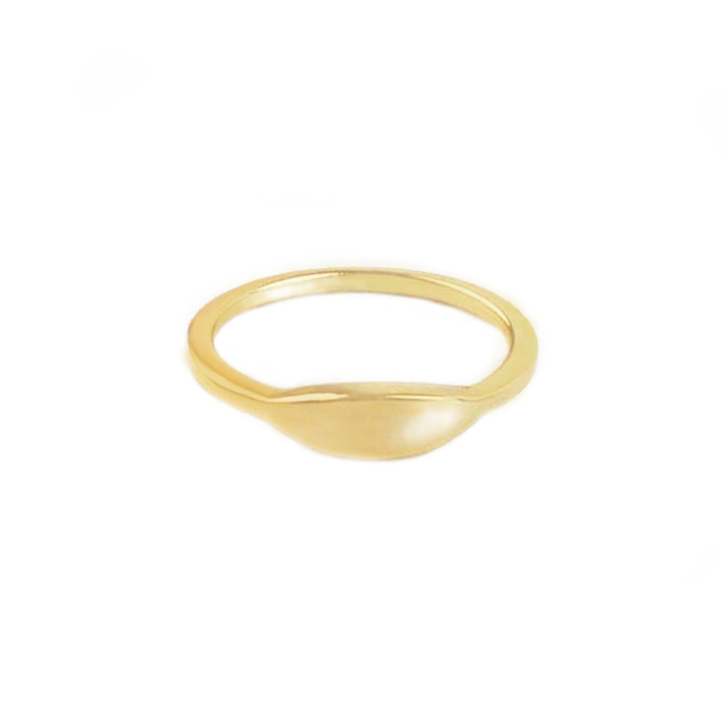Slim Signet Ring in Gold
