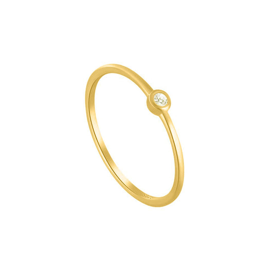 Solitaire Gemstone Ring in Gold